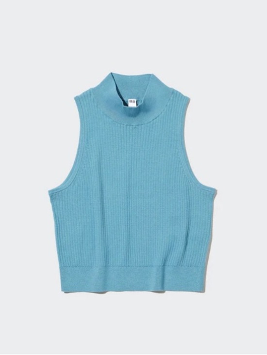Uniqlo Sweaters - Mock Neck Sleeveless Cropped Sweater